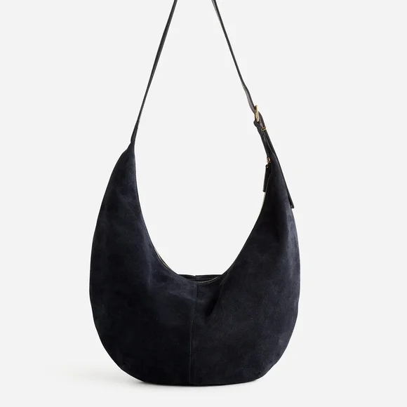Madewell Essential Curve Should Bag - Deep Indigo Suede - Picture 5 of 5